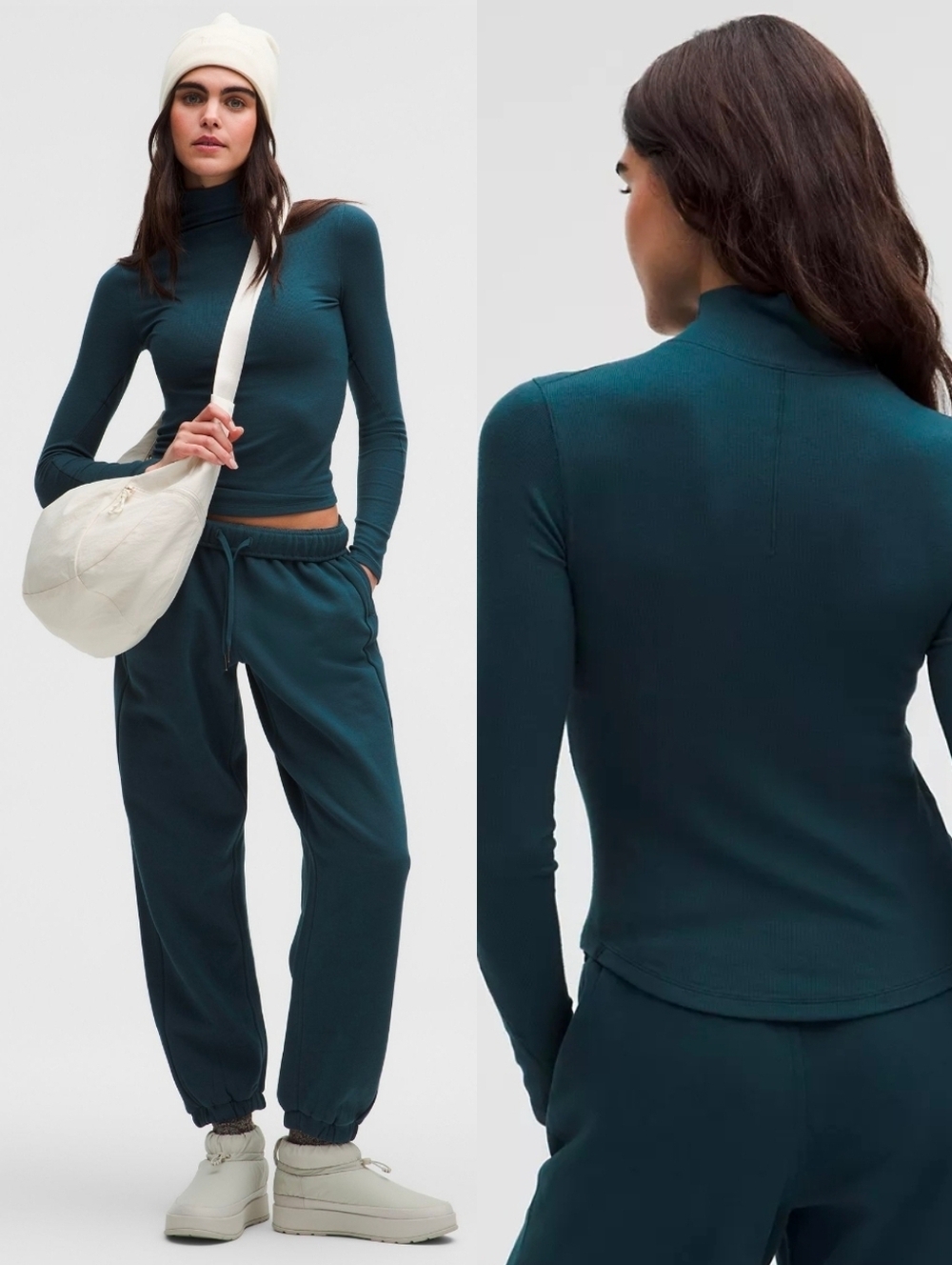 New Lululemon Blue Hold Tight Long Sleeve Turtleneck Top